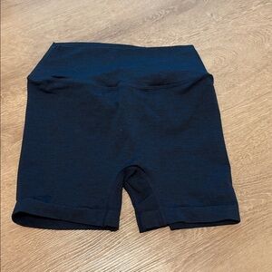 Navy High-Waisted Biker Shorts